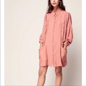 Free People Dolman Sleeve Fade Away Shirt Dress XS